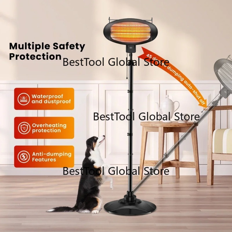 Patio Heater Standing - Waterproof Outdoor Electric Patio Heater Floor
