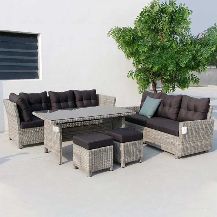 Rattan Lounge Set - Outdoor PE Wicker Lounge Sofa Set