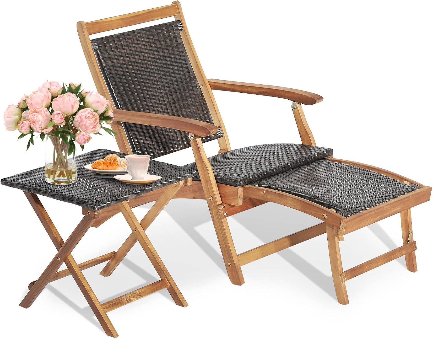 Outdoor Furniture Lounge Set - Foldable Outdoor Patio Lounge Chair And