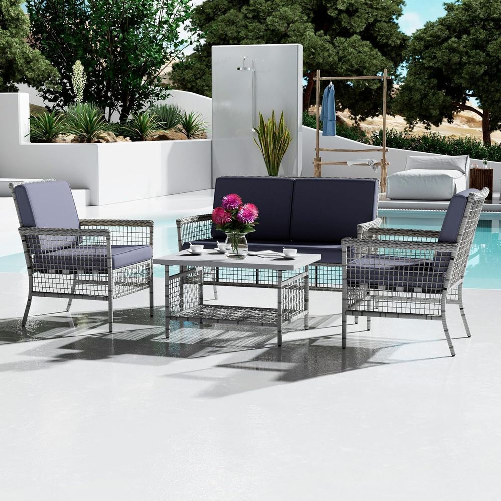 4-Piece Outdoor Patio Furnitur - огляд і ціна Outdoor Furniture Loveseat