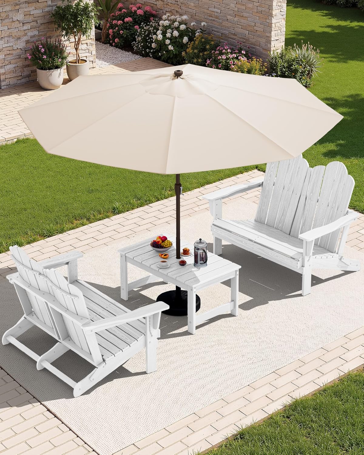 HDPE All-Weather Folding Adiro - огляд і ціна Outdoor Furniture Loveseat