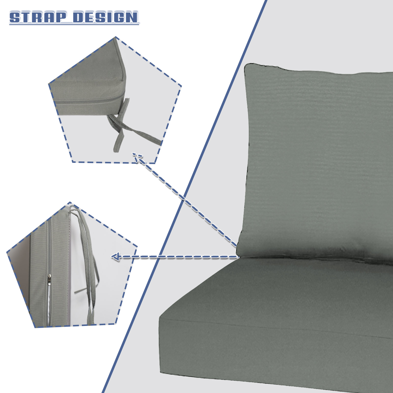 Custom Seat And Back Cushions  - огляд і ціна Outdoor Furniture Upholstery