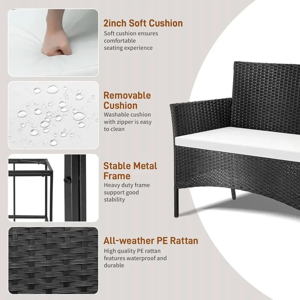 4-Piece Outdoor Patio Furnitur - огляд і ціна Outdoor Furniture Loveseat