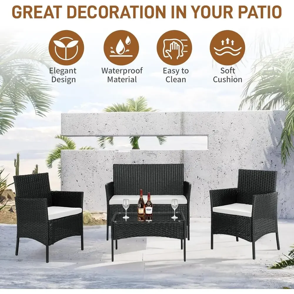 4-Piece Outdoor Patio Furnitur - огляд і ціна Outdoor Furniture Loveseat
