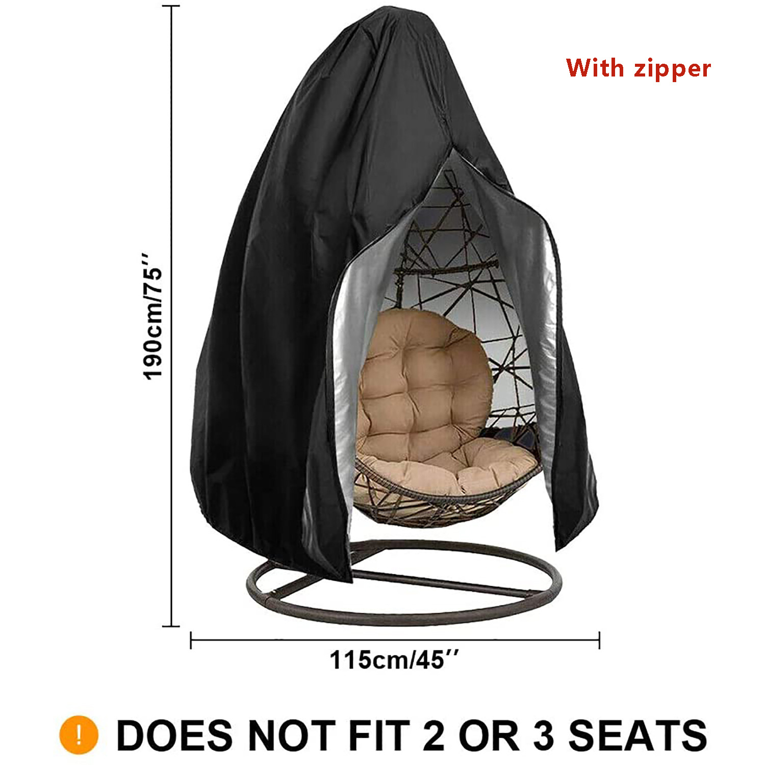 1 Piece Hanging Egg Chair Swin - огляд і ціна Outdoor Furniture Upholstery