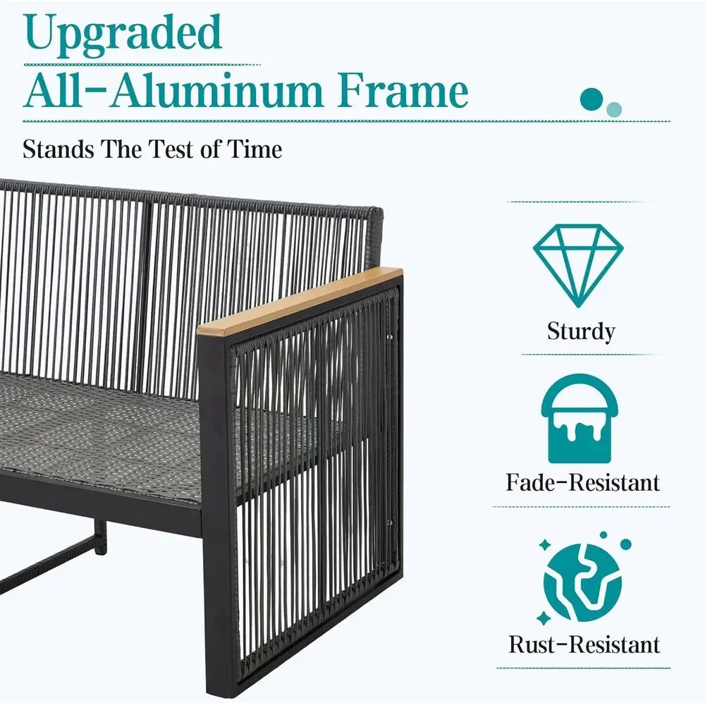 6-Piece Grey Outdoor Patio Fur - огляд і ціна Outdoor Furniture Loveseat