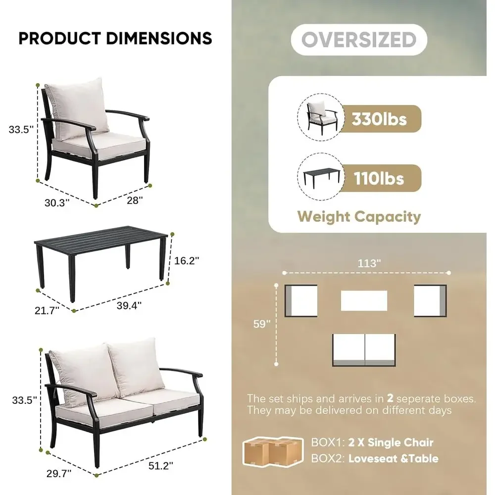 4-Piece Outdoor Patio Furnitur - огляд і ціна Outdoor Furniture Loveseat