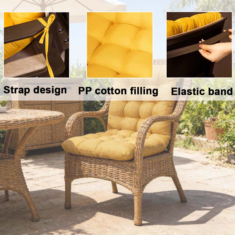 1PC Thick Seat Cushion with St - огляд і ціна Outdoor Furniture Upholstery