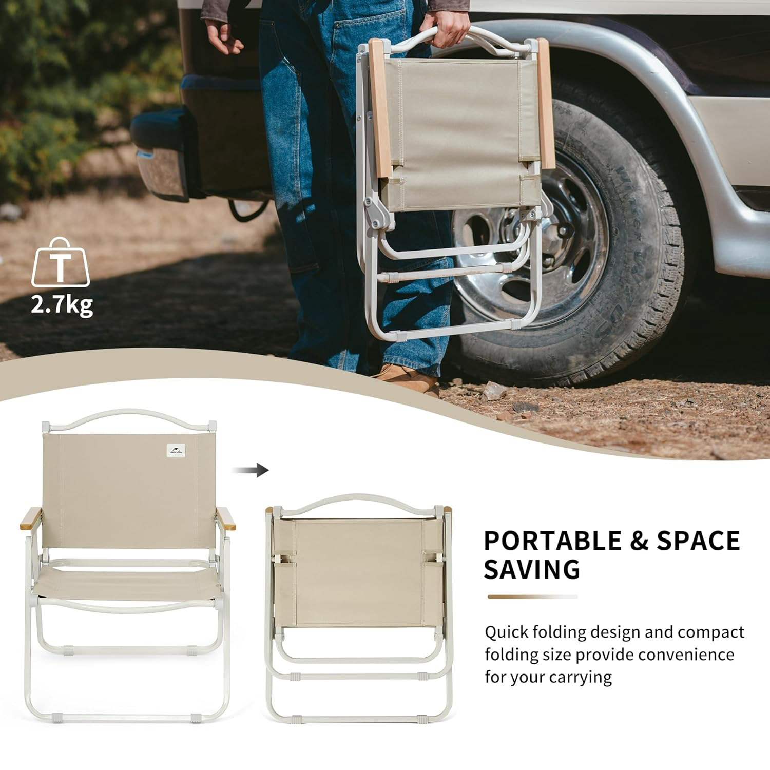 Naturehike Portable Camping Ch - огляд і ціна Outdoor Furniture Used