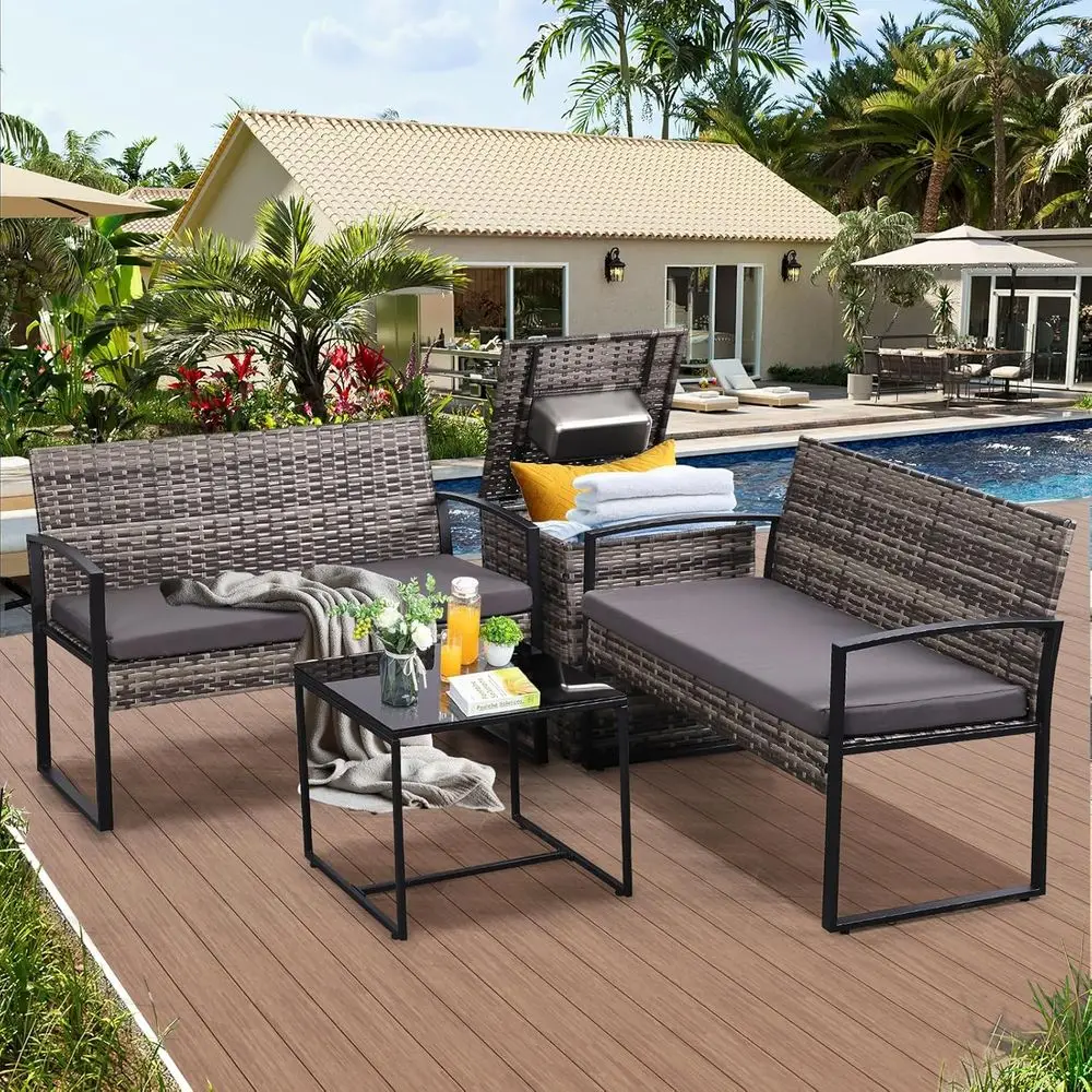 4-Piece Outdoor Patio Furnitur - огляд і ціна Outdoor Furniture Loveseat