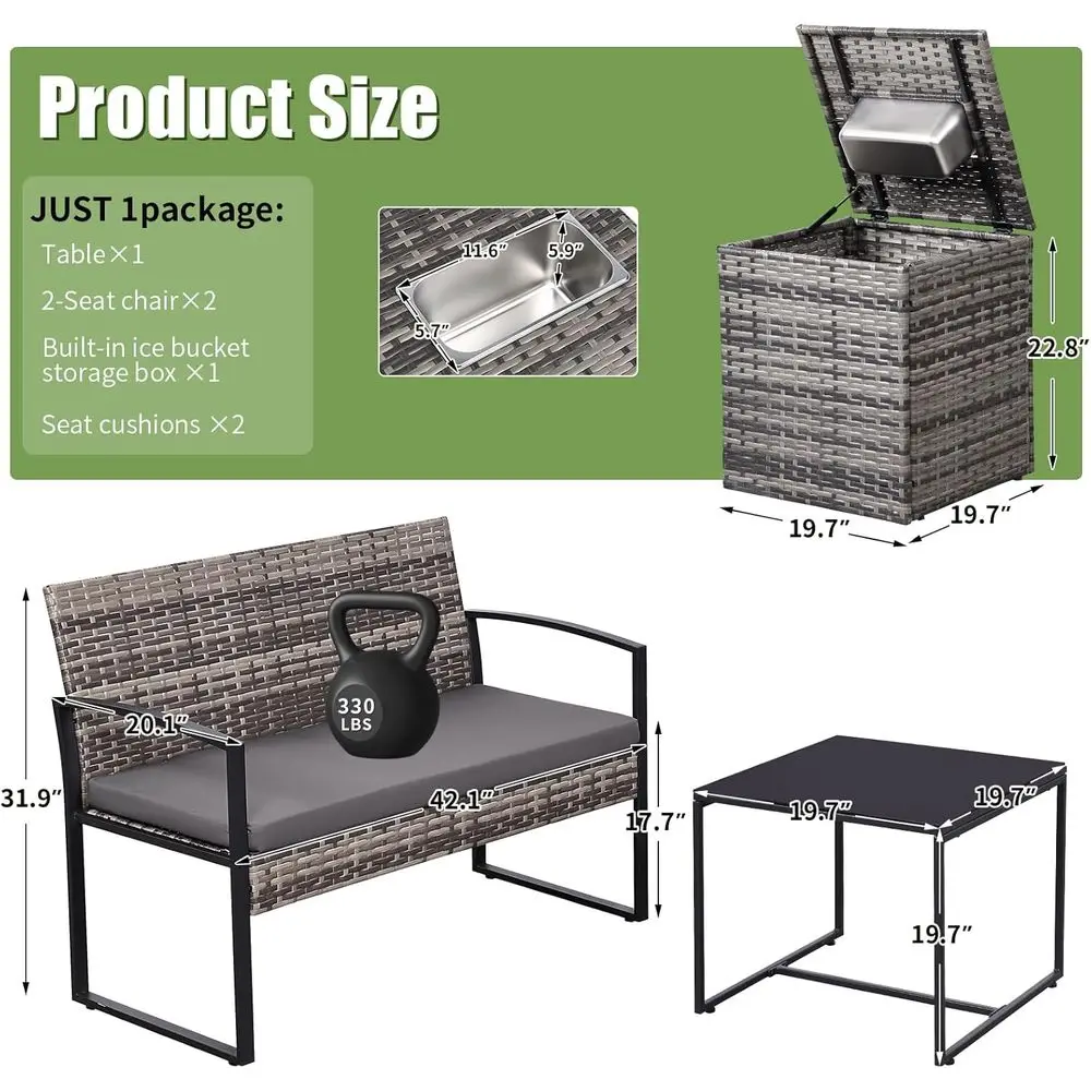 4-Piece Outdoor Patio Furnitur - огляд і ціна Outdoor Furniture Loveseat