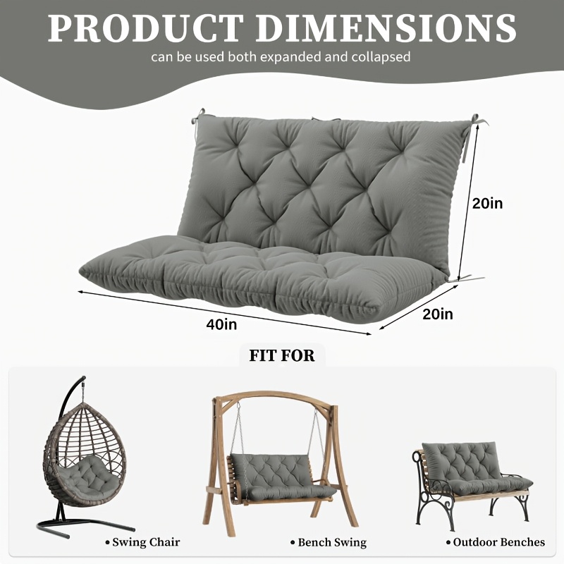 150x100cm Backrest Porch Swing - огляд і ціна Outdoor Furniture Upholstery