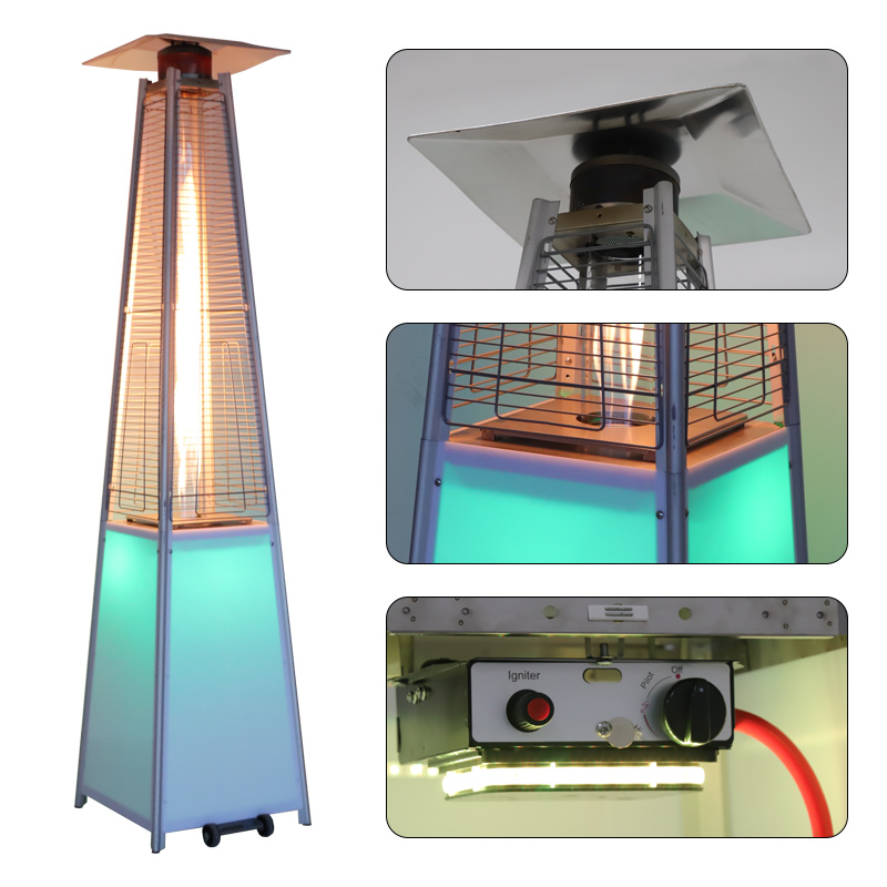 Pyramid-shaped LED Glass Tube  - огляд і ціна Patio Heater Standing