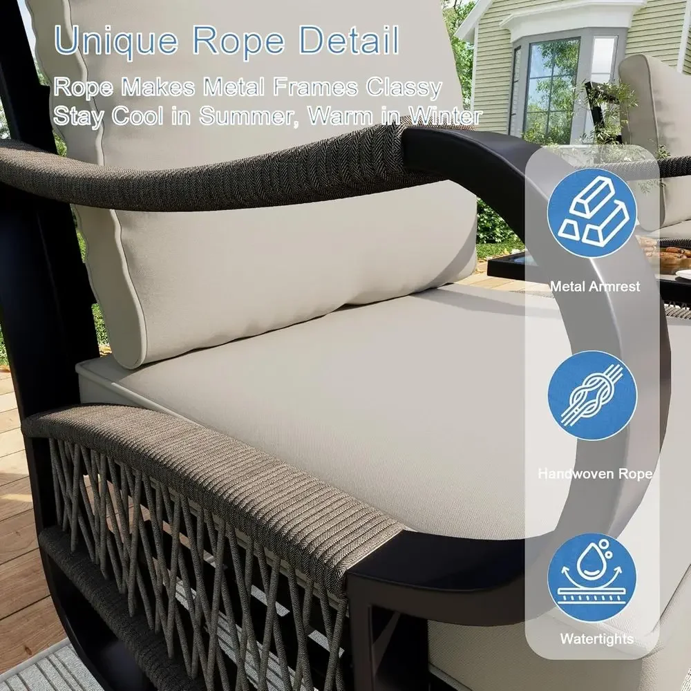 4-Piece Metal Outdoor Patio Fu - огляд і ціна Outdoor Furniture Loveseat