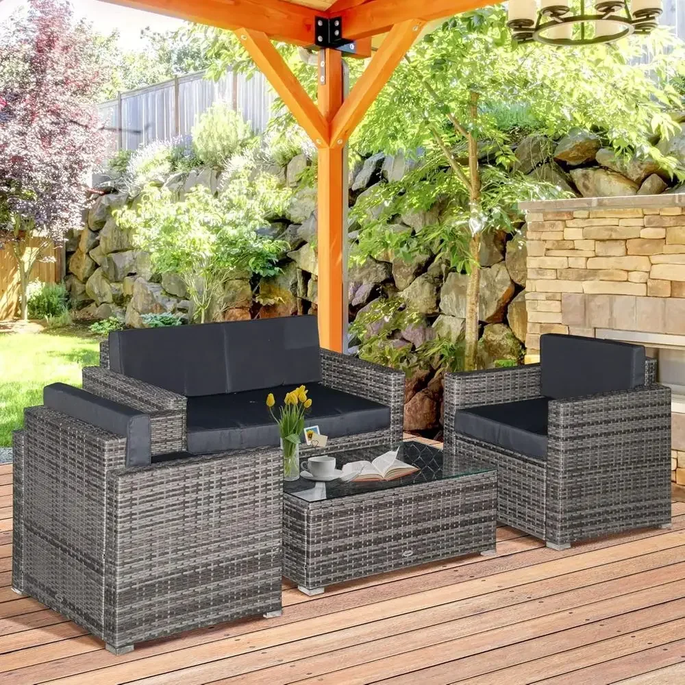 4-Piece Outdoor Wicker Section - огляд і ціна Outdoor Furniture Loveseat