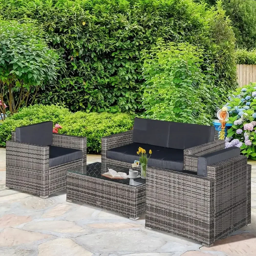 4-Piece Outdoor Wicker Section - огляд і ціна Outdoor Furniture Loveseat