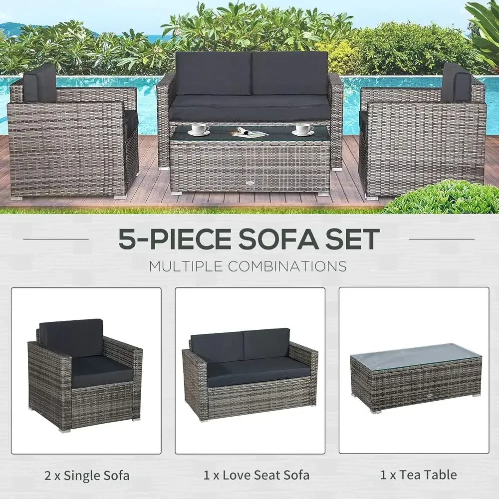 4-Piece Outdoor Wicker Section - огляд і ціна Outdoor Furniture Loveseat