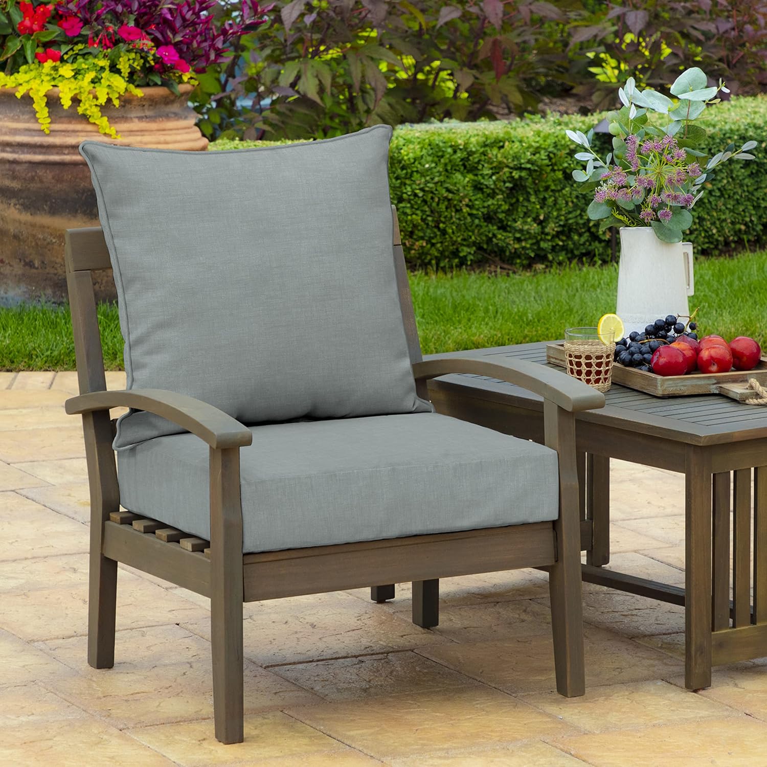 Custom Linen Seat/Back Cushion - огляд і ціна Outdoor Furniture Upholstery